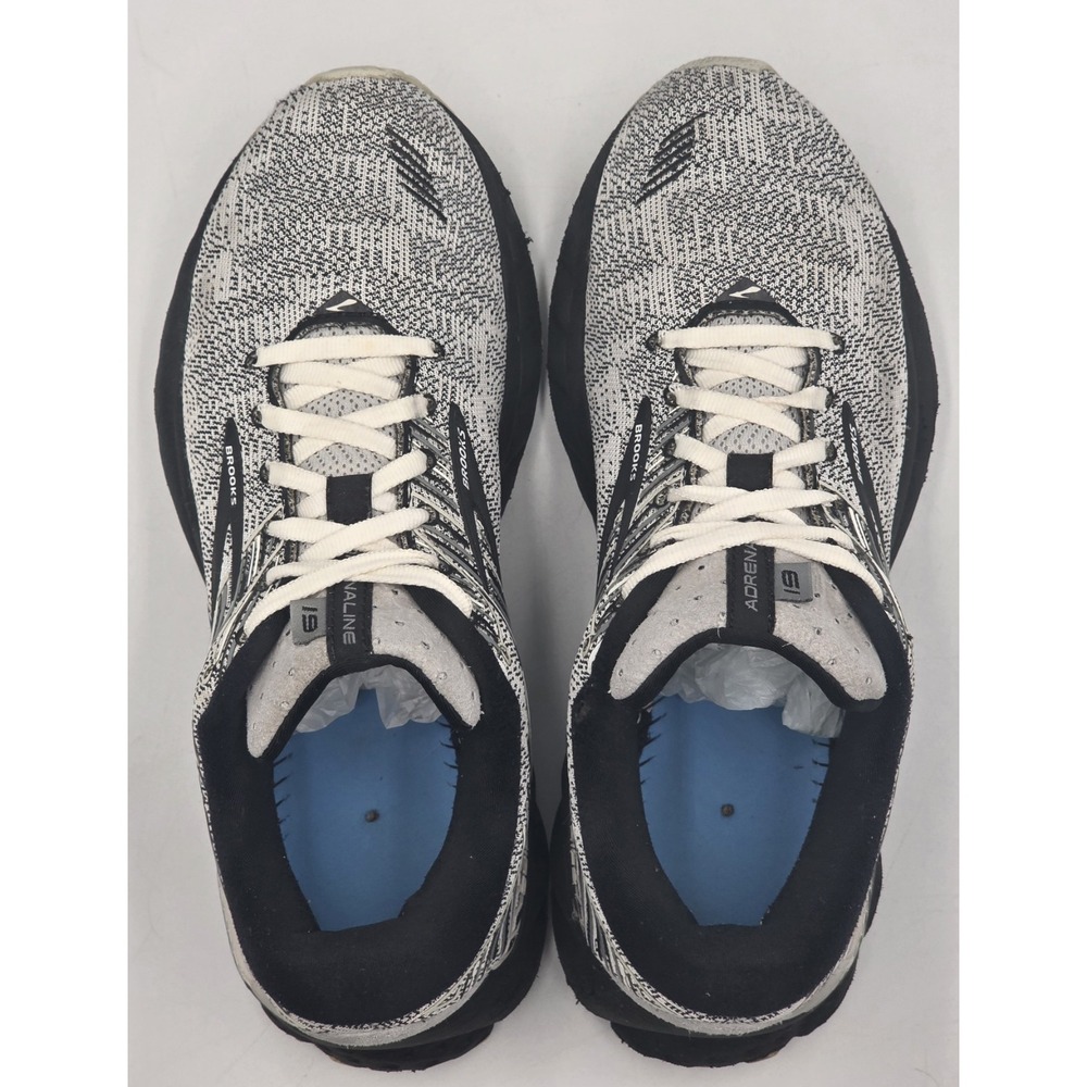 Brooks Adrenaline GTS 19 Womens 9 B Shoes Heathered Black White Running Sneakers - Picture 9 of 12